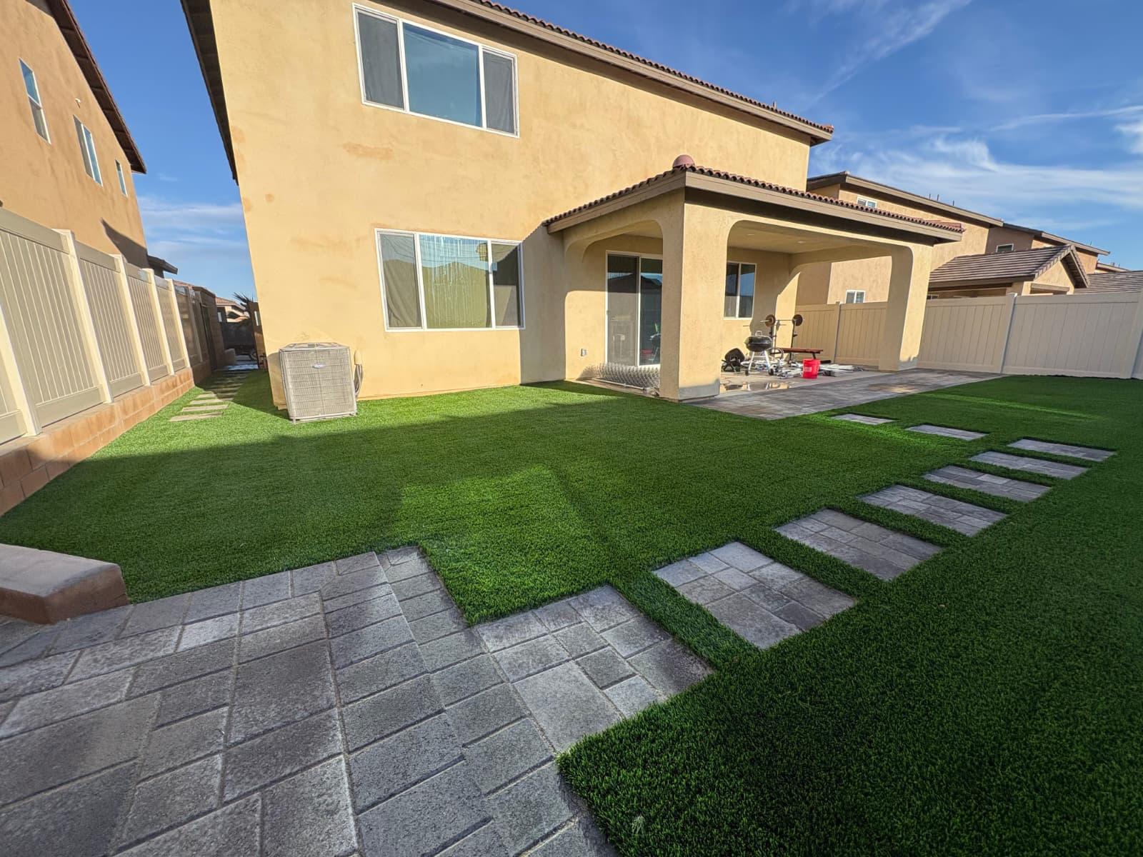 Finished paver patio